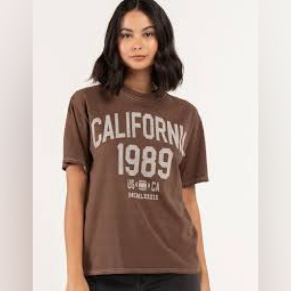 Full Tilt California 1989 Brown Oversized Women’s Tshirt, M